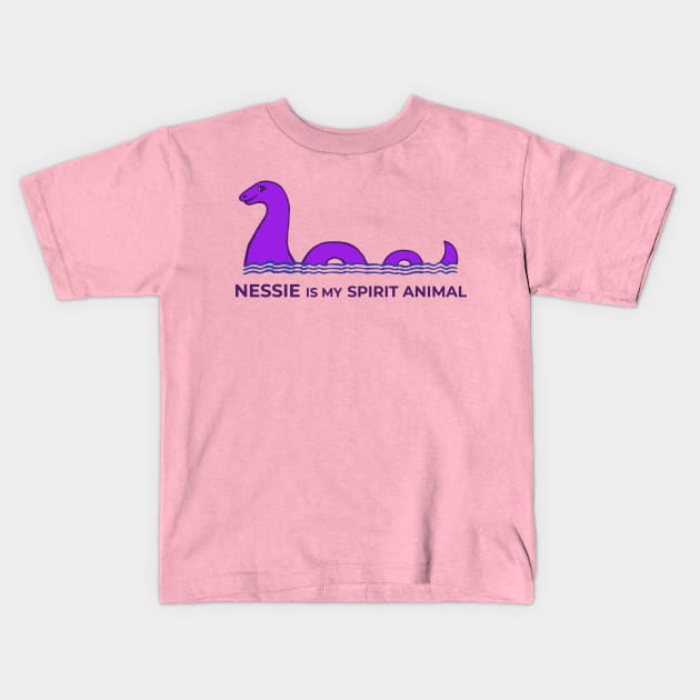 Nessie Is My Spirit Animal Kids T-Shirt by TimeTravellers